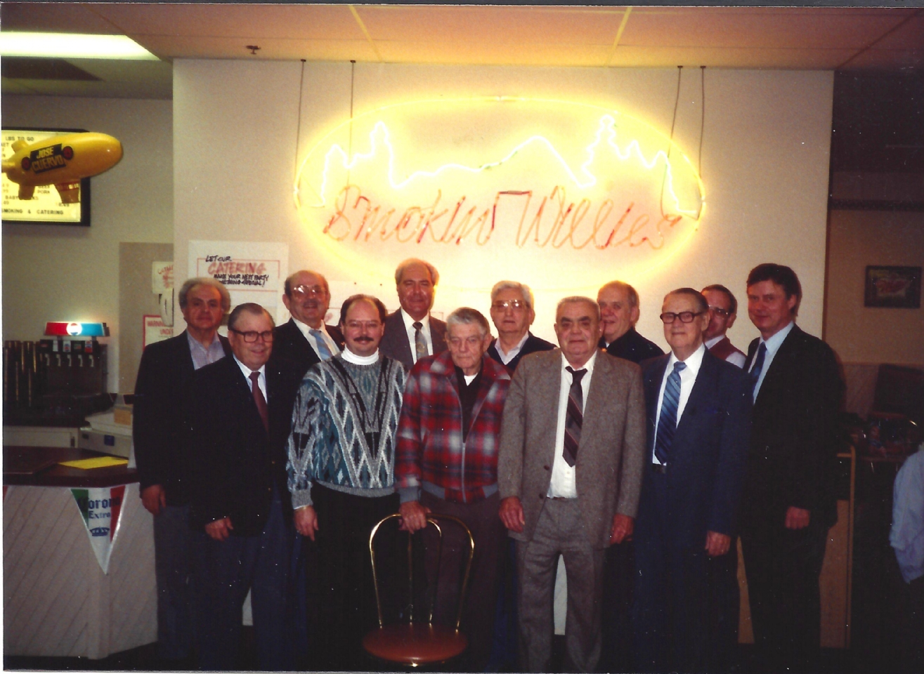 Very old award banquet 1990 group attending